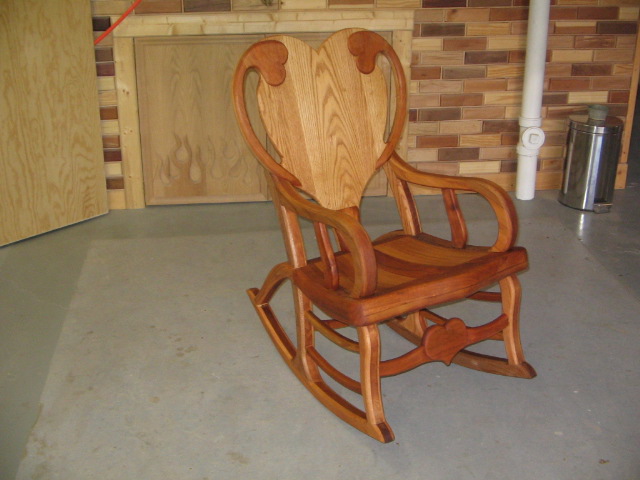 Early 1900's cained cherry rocker after