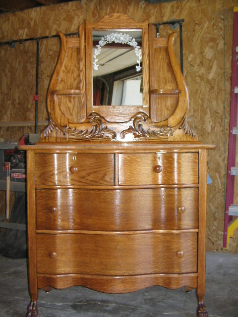 Bear claw oak Serpentine after