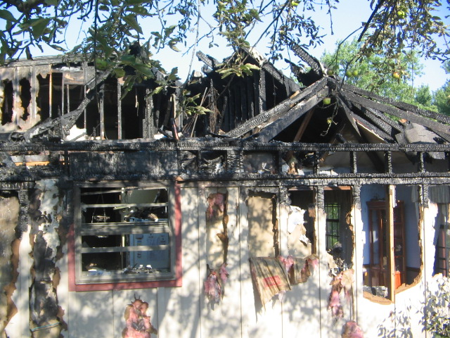 Reclaimed cedar beams from vaulted ceiling 