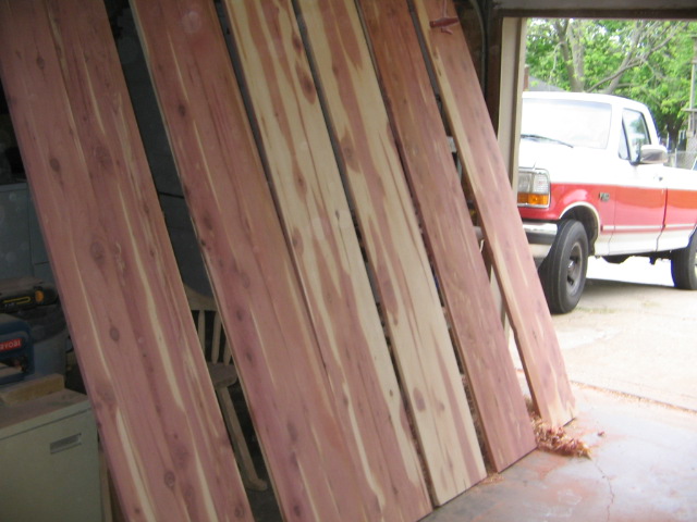 red cedar panels